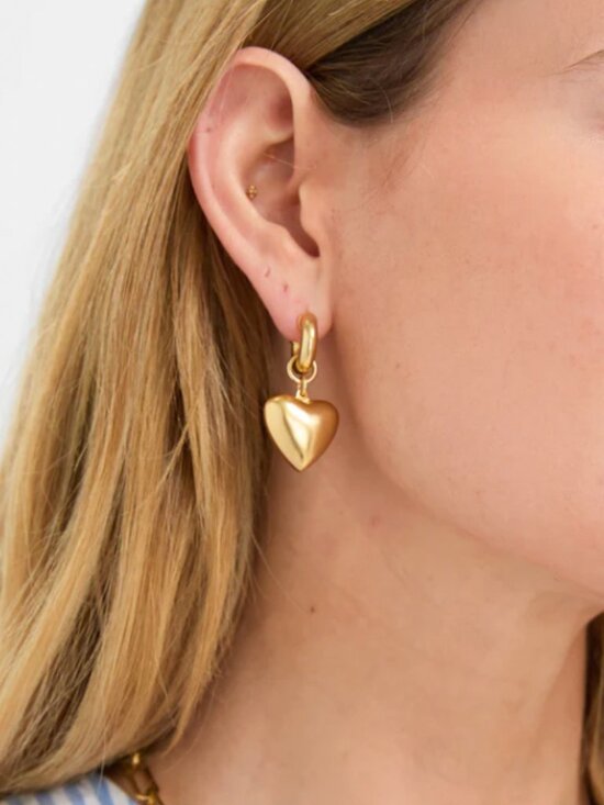 Roxanne Assoulin the Puffy Heart Gold Earrings - Etsy Roxanne Assoulin The Puffy Heart Gold Earrings